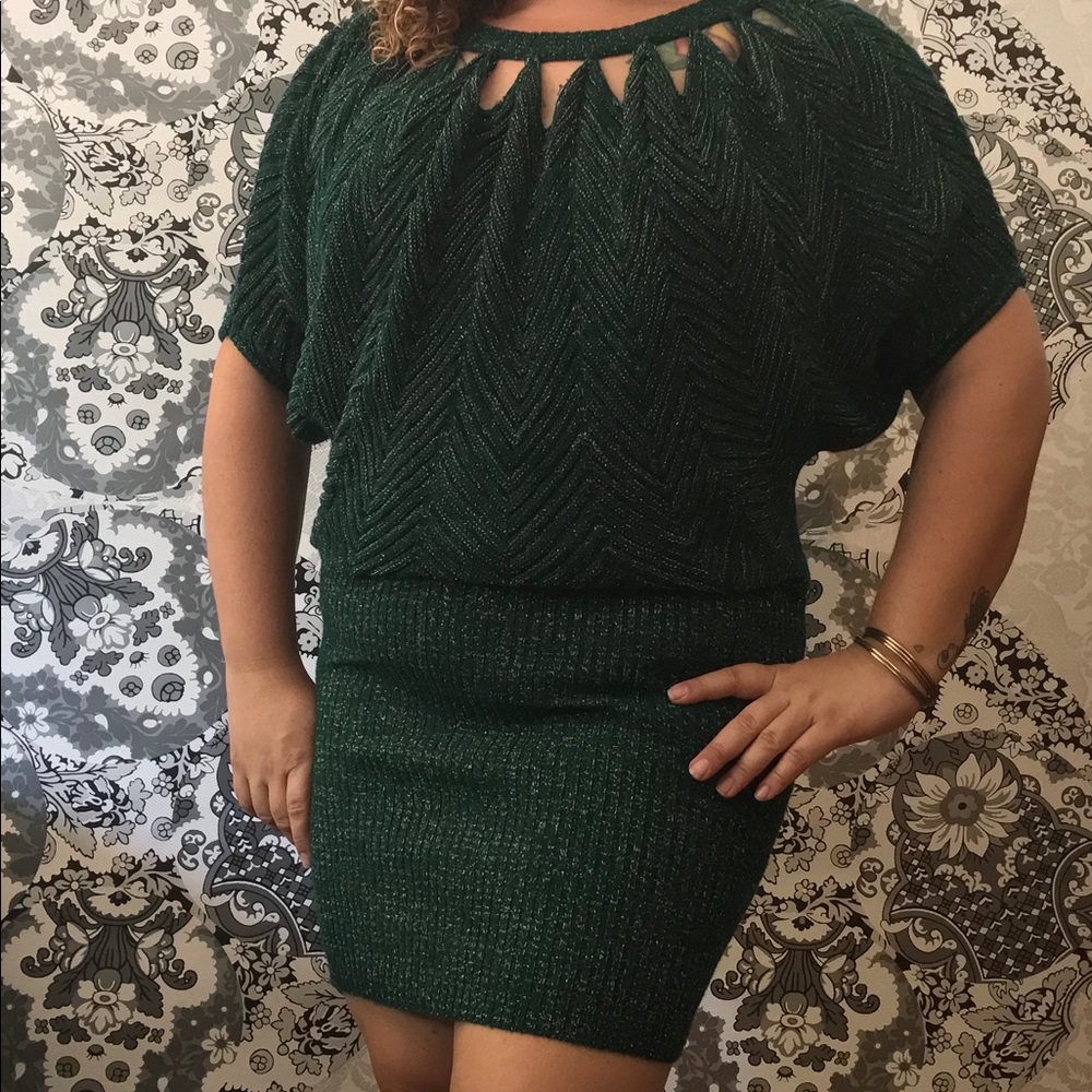 Sexy plus size sweater dress❄️. L-XL. Grn&Gld